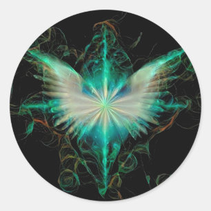 Engel-Stern Runder Aufkleber