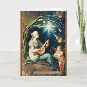 Engel, Sterne, Frauen, der Mond Weihnachten Religi