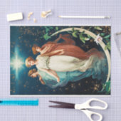 Engel, Sterne, Frauen, der Mond Weihnachten Religi Seidenpapier (Handwerk)