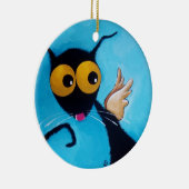 Engel Stressie Katze Keramikornament (Rechts)