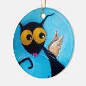 Engel Stressie Katze Keramikornament (Links)