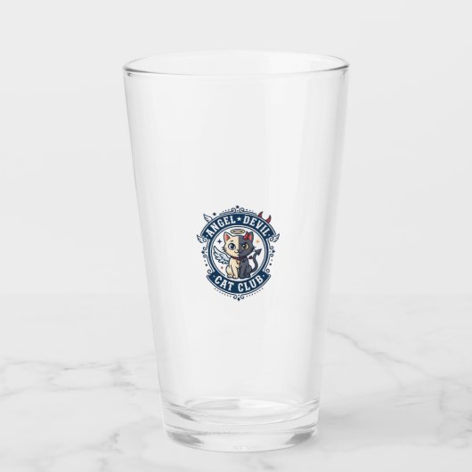 Engel Teufel Katze Katze Mama Geschenk Idee - Enge Glas (Vorderseite)