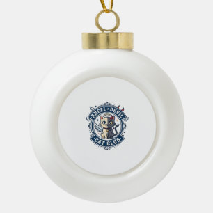 Engel Teufel Katze Katze Mama Geschenkidee - Engel Keramik Kugel-Ornament