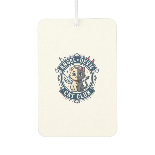 Engel Teufel Katze Katze Mutter Geschenk Idee - En Autolufterfrischer (Vorderseite)