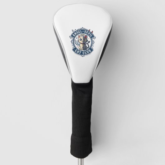 Engel Teufel Katze Katze Mutter Geschenk Idee - En Golf Headcover (Vorderseite)