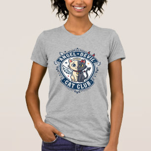 Engel Teufel Katze Katze Mutter Geschenk Idee - En T-Shirt