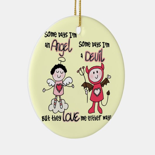 Engel-Teufel Keramik Ornament (Rechts)