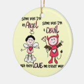 Engel-Teufel Keramik Ornament (Links)