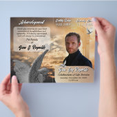 Engel Trauerfeier Programm Flyer (Hand)