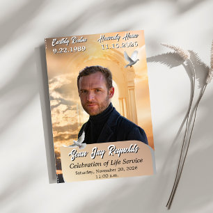 Engel Trauerfeier Programm Flyer