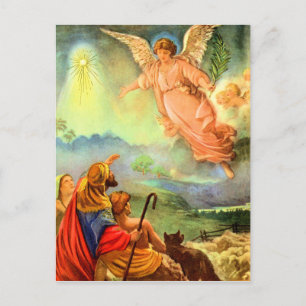 Engel und die Hirten Postkarte