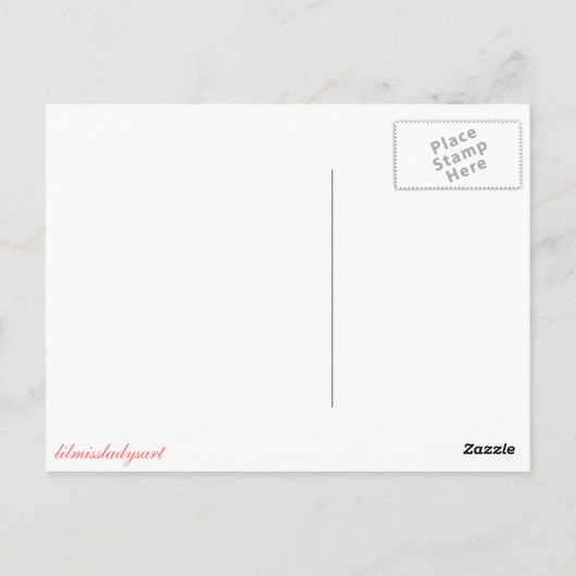 Engel und Drachen Postkarte (Rückseite)