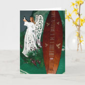 Engel und Dulcimer-Weihnachtsgruß-Karte Karte (Gelbe Blume)