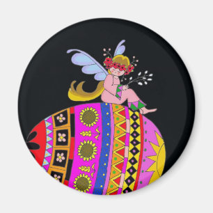 Engel und ein Pysanka, ukrainische Volkskunst Magnet