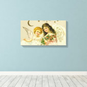 Engel und heilige Vintage Feste Leinwanddruck (Insitu (Holzboden))