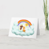 Engel und Hund Feiertagskarte (Rückseite)