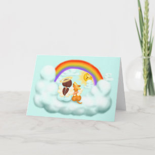 Engel und Hund Feiertagskarte