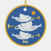 Engel und Jesus Weihnachten Keramik Ornament (Vorne)