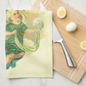 Engel und Kind Geschirrtuch (Viertel Falte)