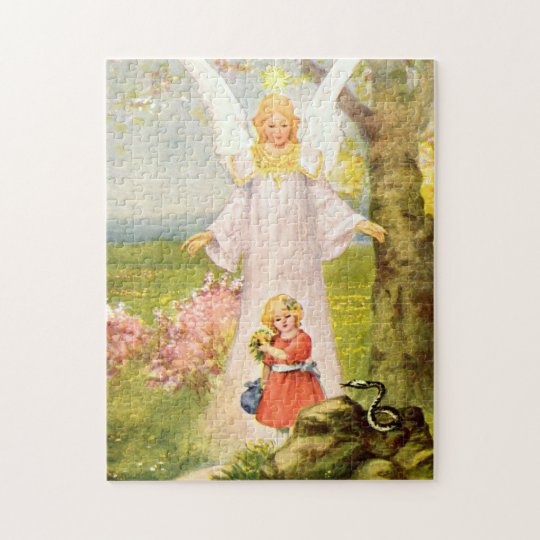 Engel und Mädchen und Schlange Puzzle