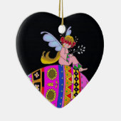 Engel und Pysanka Keramikornament (Rechts)