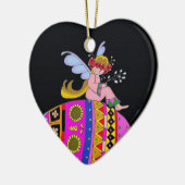 Engel und Pysanka Keramikornament (Links)