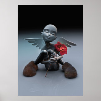 Engel und Rose Poster