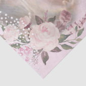 Engel und Rose und rosa Dekoupage Seidenpapier (Detail)