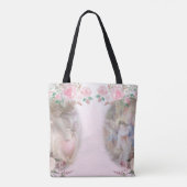 Engel und Rose und Rosa Tasche (Rückseite)