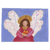 Engel und Schmetterlingsgeschenk Große Geschenktüte (Rückseite)