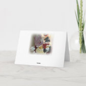 Engel und Schneemann-Schein-Weihnachtskarte Feiertagskarte (Rückseite)