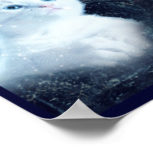 Engel und Star kitten surreal Art Poster (Ecke)