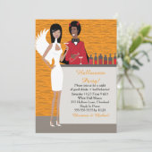 Engel und Teufel Halloween-Einladung (OM) Einladung (Stehend Vorderseite)