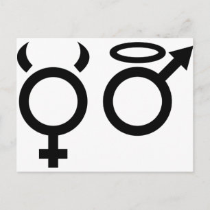 Engel und Teufel Postkarte