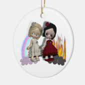 Engel und Teufel Süssen Keramik Ornament (Links)