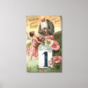 Engel und Vater-Zeit # 2 Leinwanddruck