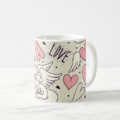 Engel, Valentinstag, Liebe Muster. Kaffeetasse (VorderseiteRechts)