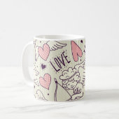 Engel, Valentinstag, Liebe Muster. Kaffeetasse (Vorderseite Links)