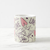 Engel, Valentinstag, Liebe Muster. Kaffeetasse (Mittel)
