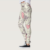 Engel, Valentinstag, Liebe Muster. Leggings (Links)