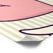 Engel, Valentinstag, Liebe Muster. Poster (Ecke)