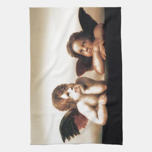 Engel-Version 2 RAPHAEL Sistine Madonnas Handtuch (Vertikal)