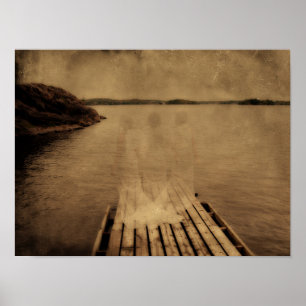 Engel Vintage Antik Braun Sepia Textur Poster