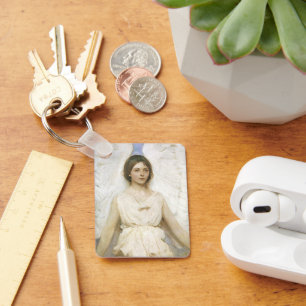 Engel von Abbott Thayer, Vintage Viktorianische Ku Schlüsselanhänger