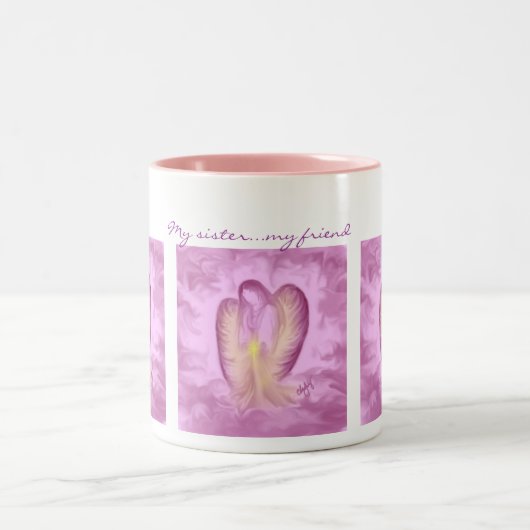 Engel von Anmut Zweifarbige Tasse (Mittel)