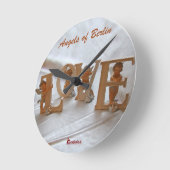 Engel von Berlin - Flügel des Wunsches Runde Wanduhr (Winkel)