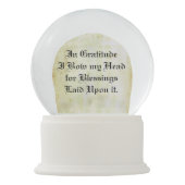 Engel von Dankbarkeit Schneekugel (Rückseite)