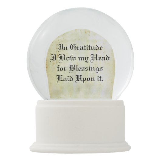 Engel von Dankbarkeit Schneekugel (Rückseite)