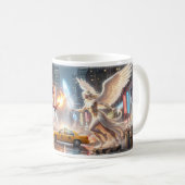 Engel vs Dämon Straßenkampf NYC Epischer Becher Kaffeetasse (VorderseiteRechts)