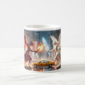 Engel vs Dämon Straßenkampf NYC Epischer Becher Kaffeetasse (Mittel)
